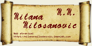 Milana Milošanović vizit kartica